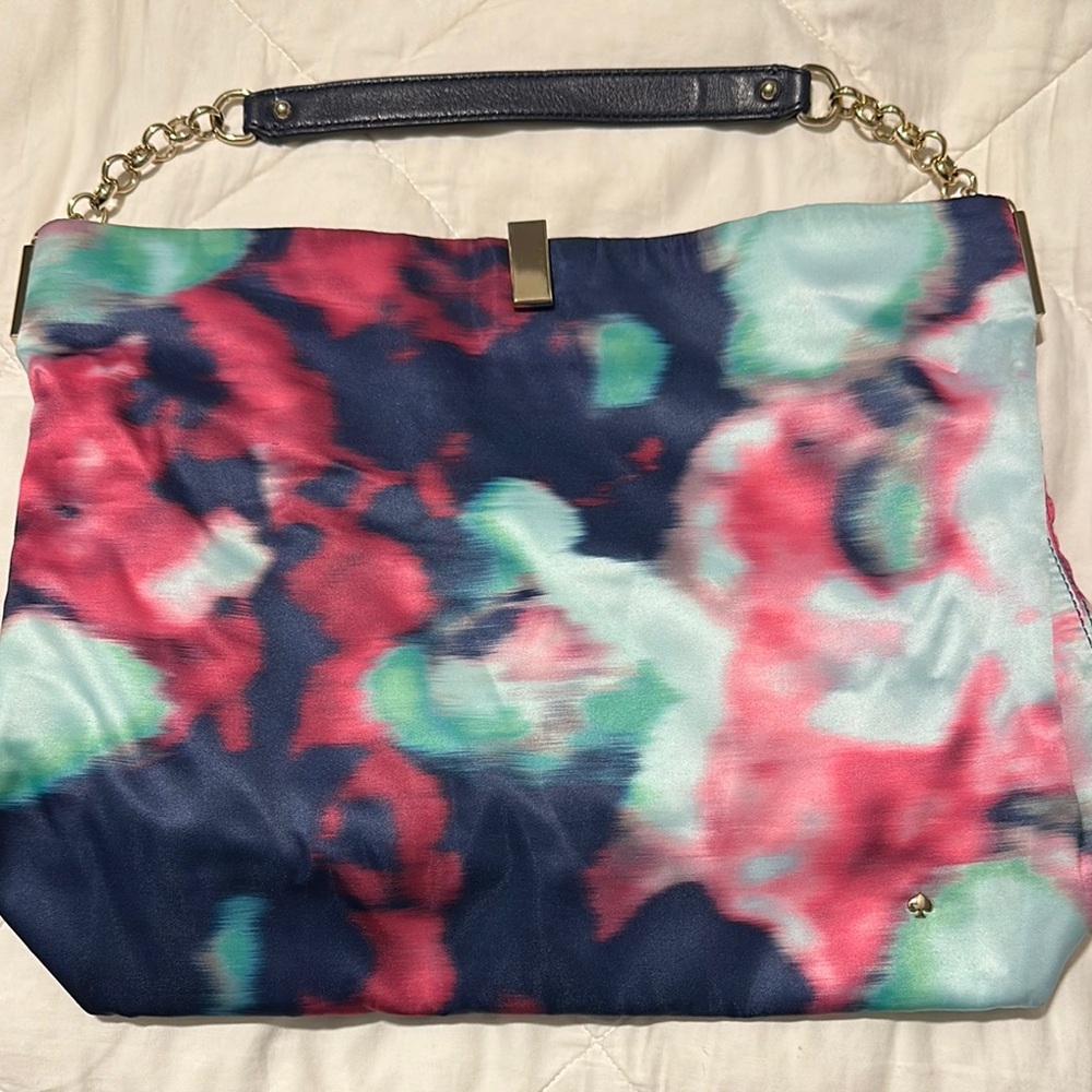 Kate Spade Blue and Pink Tie-Dye Shoulder Bag